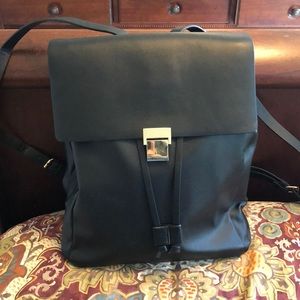 Black leather Zara backpack